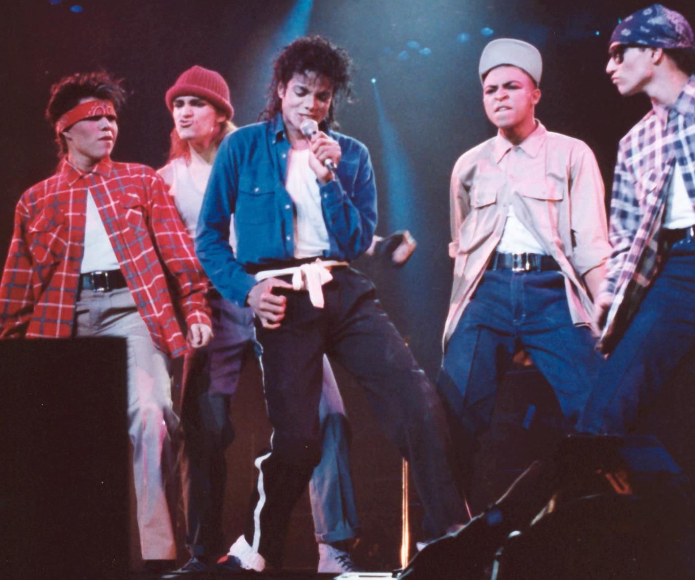 Michael Jackson performing in his music video The Way You Make Me Feel in 1988.
